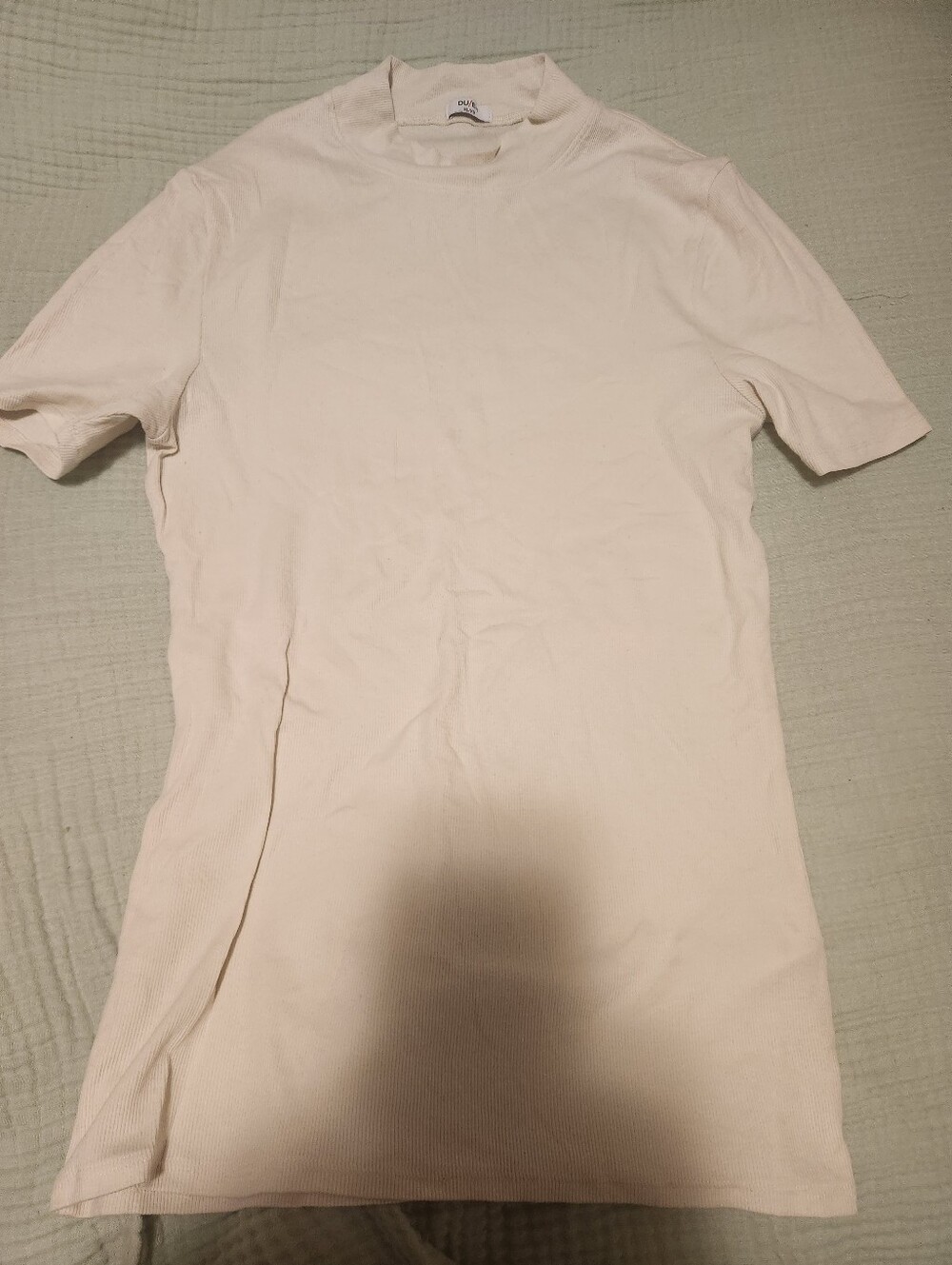 Duer Cream Mock Neck Tee